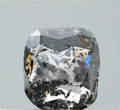 0.95 ct. Cushion Rosecut Natural Salt and pepper Diamond