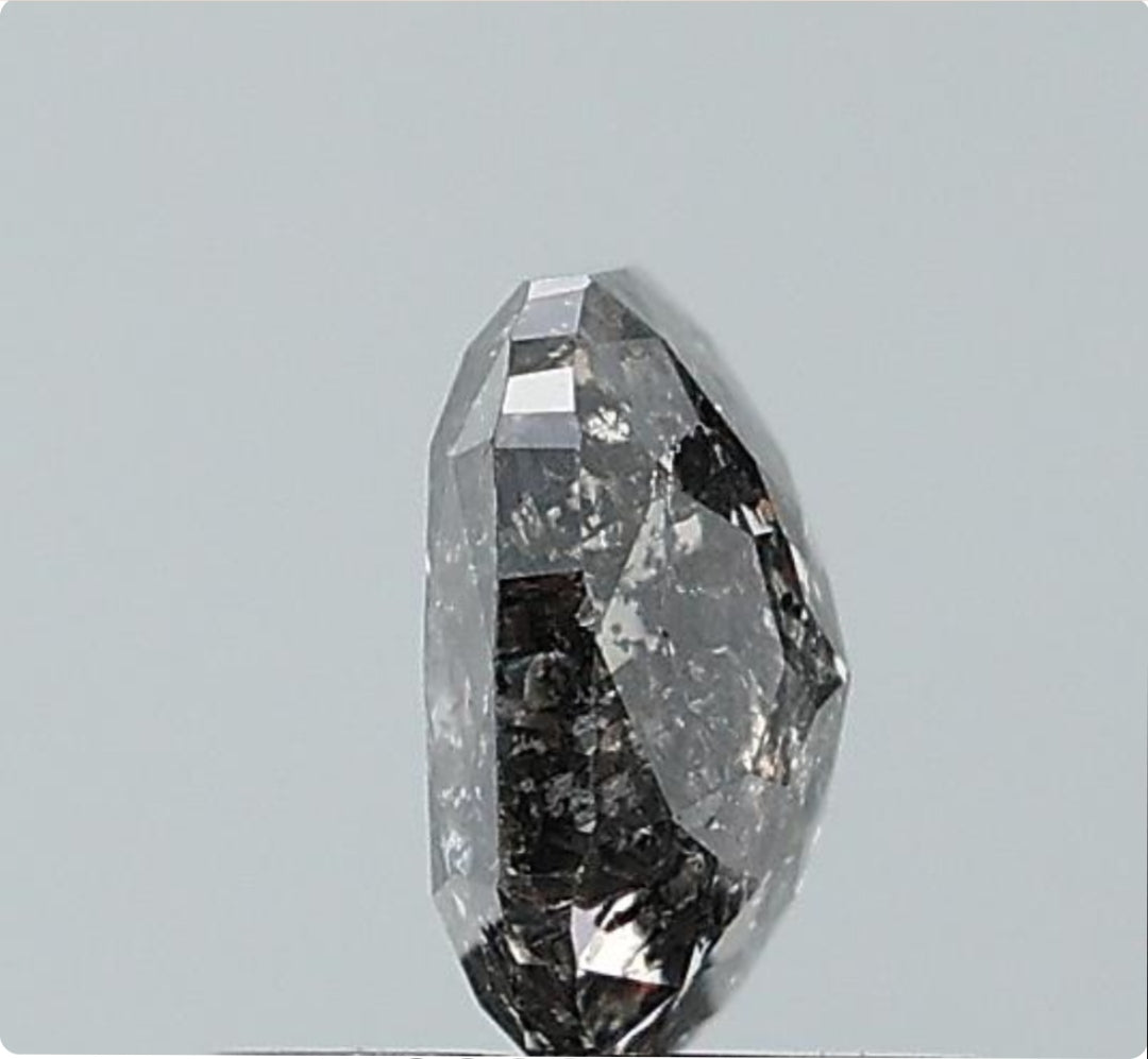 0.95 ct. Cushion Rosecut Natural Salt and pepper Diamond