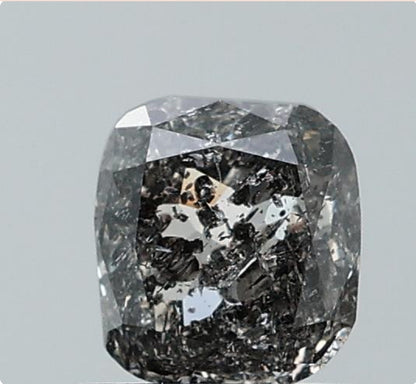 0.95 ct. Cushion Rosecut Natural Salt and pepper Diamond