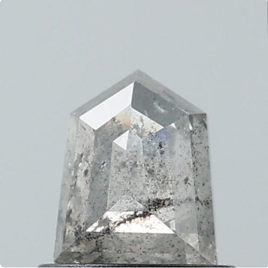 0.81 ct. Shield Stepcut Natural Salt and pepper Diamond