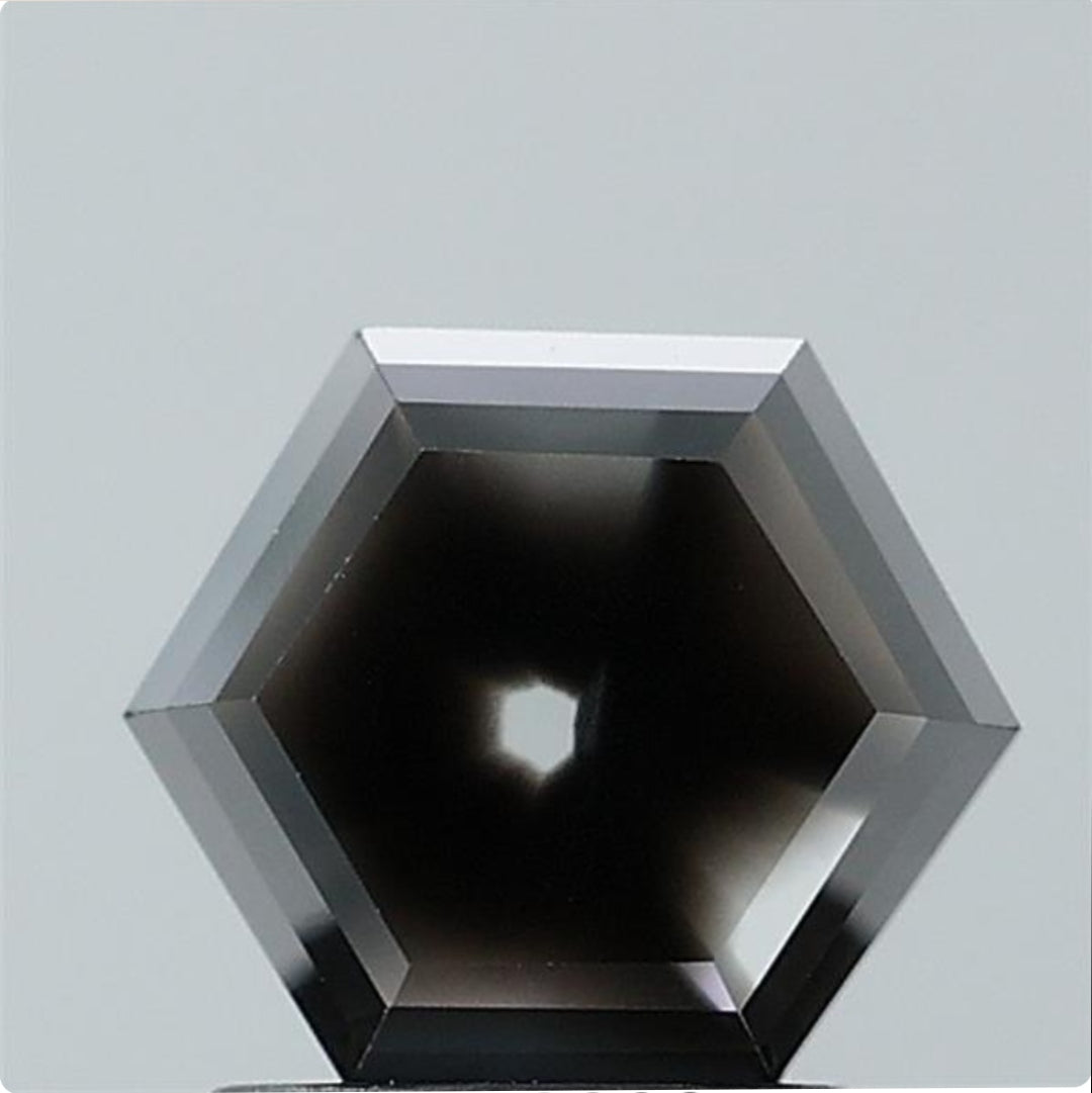 1.14 ct. Hexagon Rosecut Natural Salt and pepper pattern Diamond