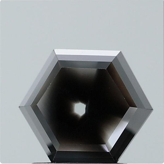 1.14 ct. Hexagon Rosecut Natural Salt and pepper pattern Diamond