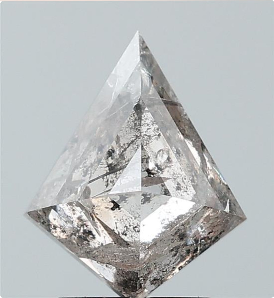 2.52 ct. Kite Stepcut Natural Salt and pepper Diamond