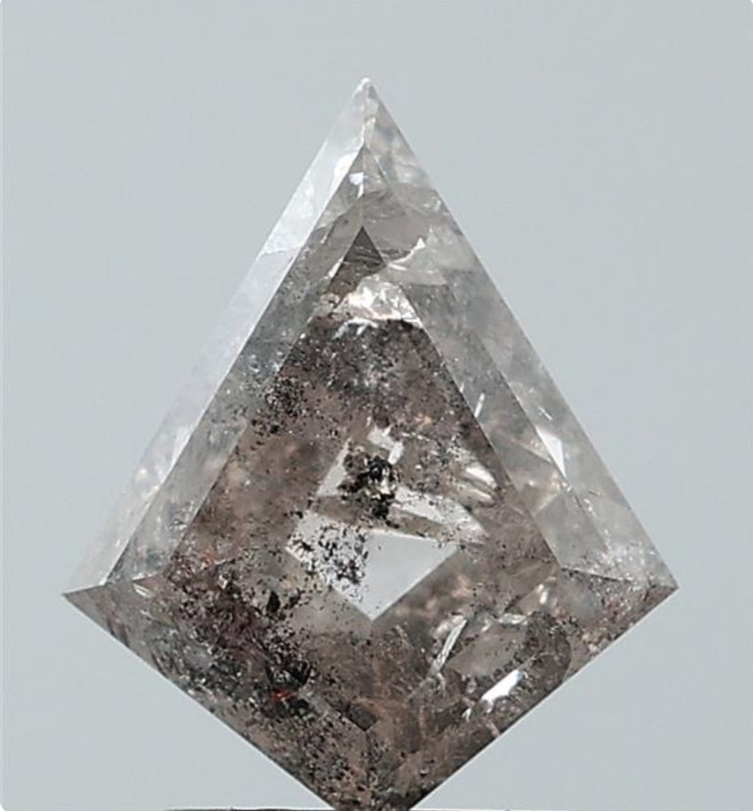 2.52 ct. Kite Stepcut Natural Salt and pepper Diamond