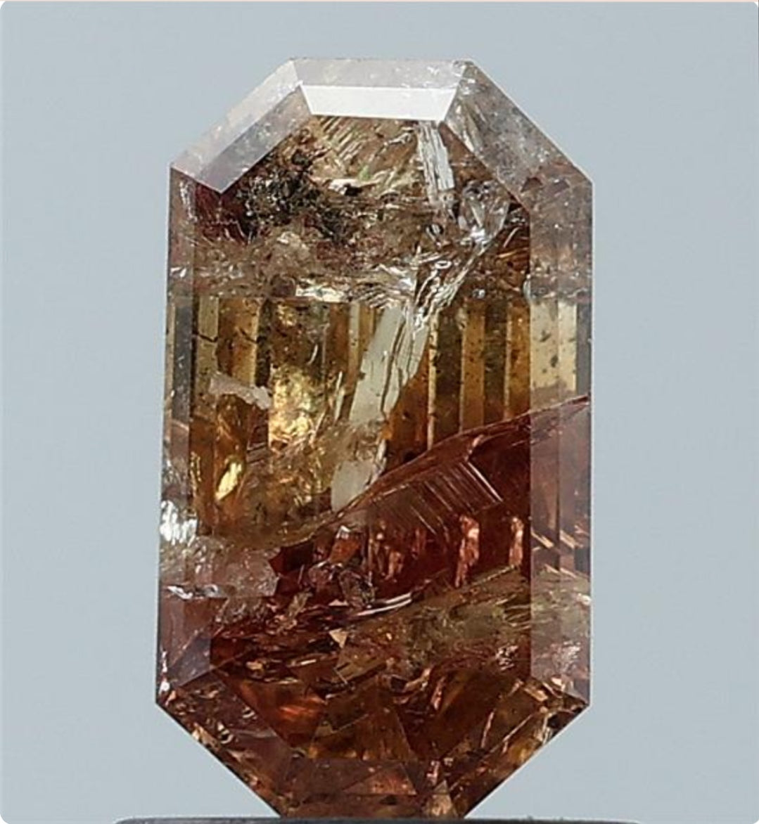 1.06 ct. Emrald Stepcut Natural Fancy Brown Colour Diamond