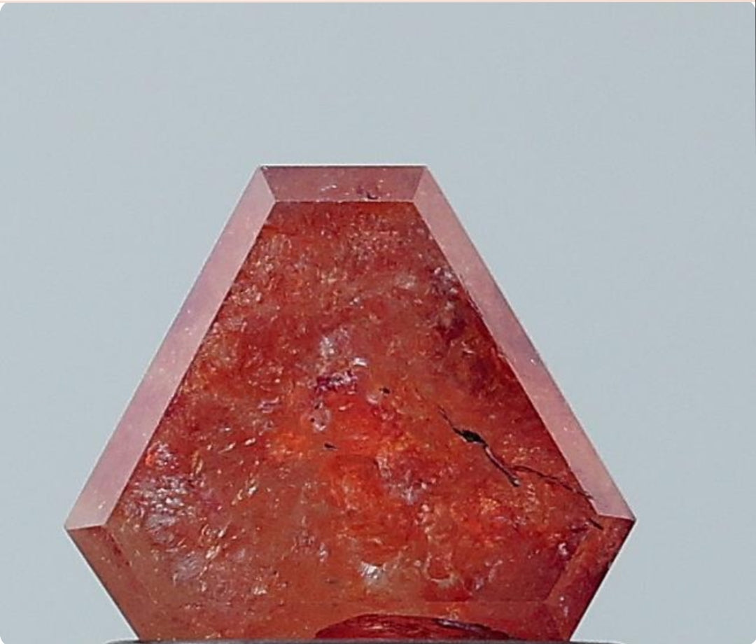 0.70 ct. Triangle Stepcut Natural Red Colour Rustic Diamond