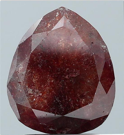 2.40 ct. Pear Rosecut Natural Red Colour Rustic Diamond