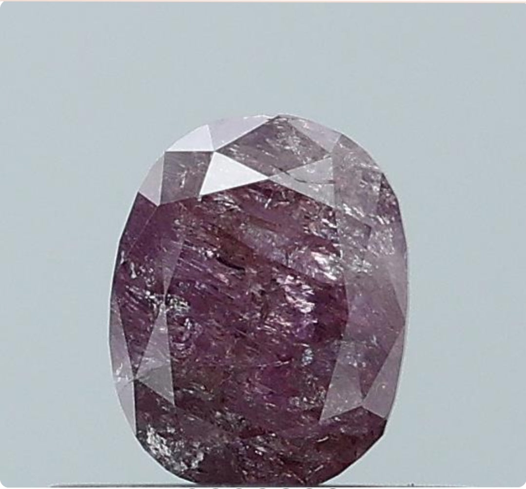 0.54 ct. Oval Rosecut Natural purple Pink Colour Diamond