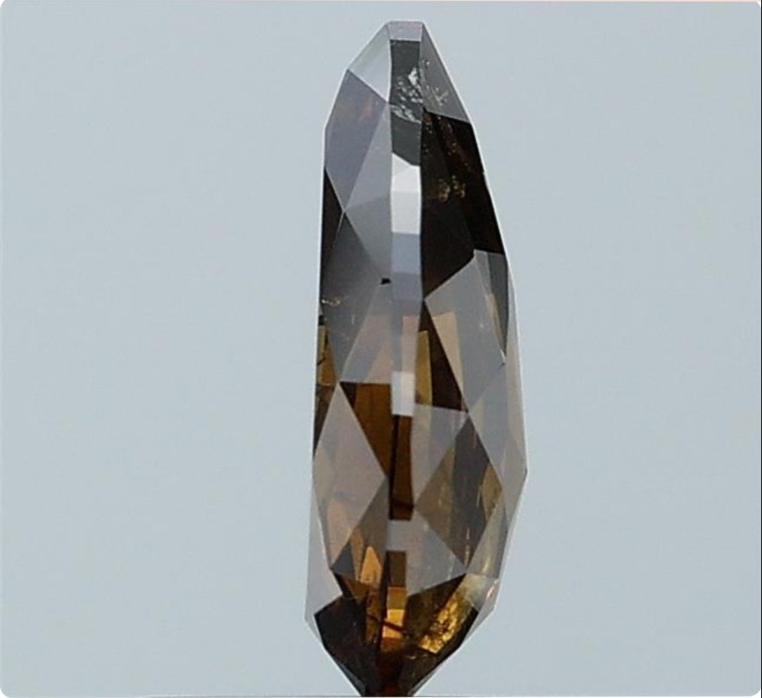 0.85 ct. Pear Rosecut Natural Fancy Brown Colour Diamond