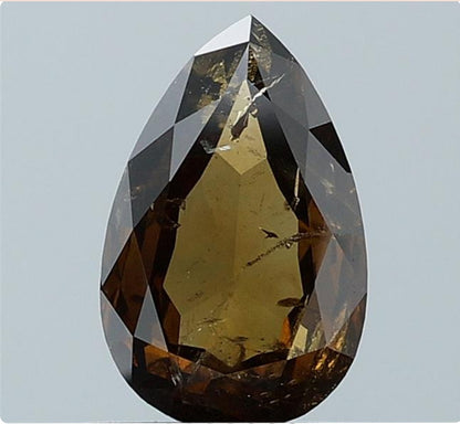 0.85 ct. Pear Rosecut Natural Fancy Brown Colour Diamond