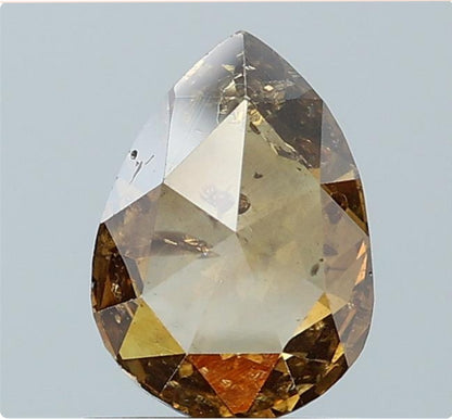 1.00 ct. Pear Rosecut Natural Brown Colour Diamond