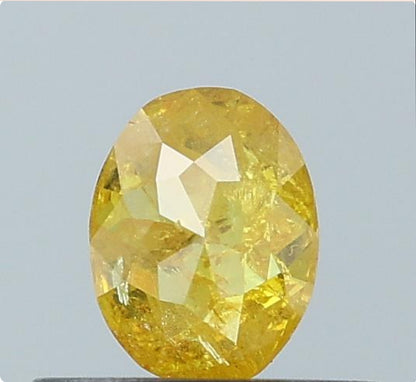 0.35 ct. Oval Rosecut Natural Yellow Colour Diamond