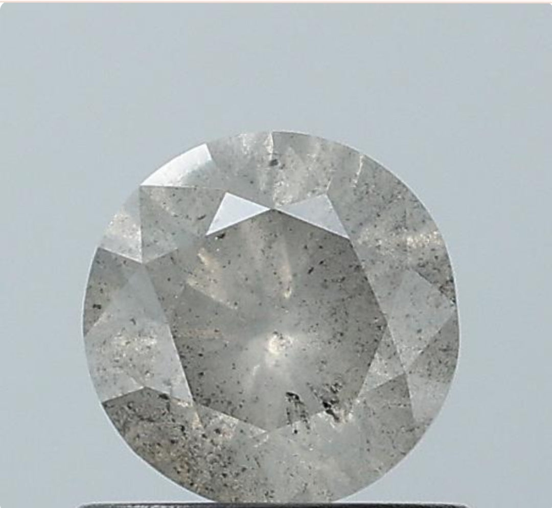 0.72 ct. Round Brilliant Cut Natural Salt and pepper Diamond