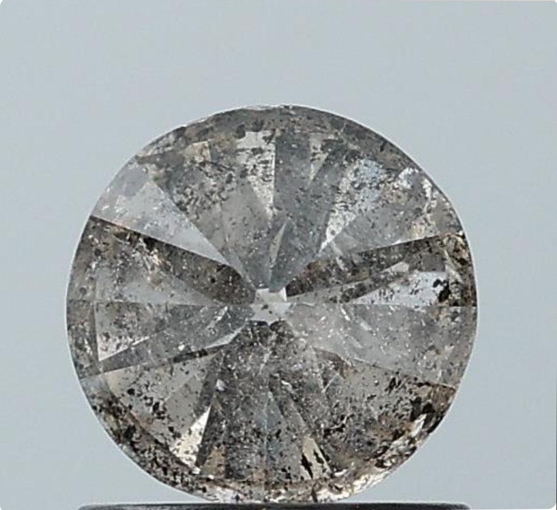 1.03 ct. Round Brilliant Cut Natural Salt and pepper Diamond