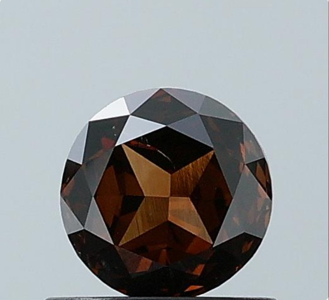 0.82 ct. Round Modified Cut Natural Fancy Brown Colour Diamond