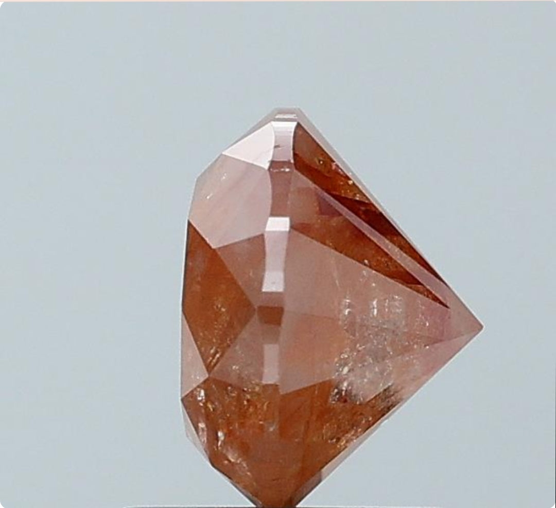 1.82 ct. Round Brilliant Cut Natural Red Colour Rustic Diamond