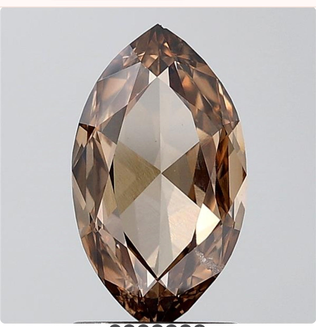 1.53 ct. Marquis Rosecut Fancy Brown Colour Lab Grown Diamond