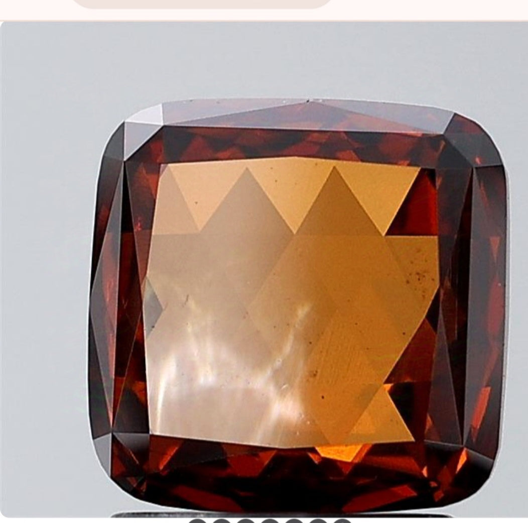 1.73 ct. Square Mat Pattern Cut Lab Grown Red Colour Diamond