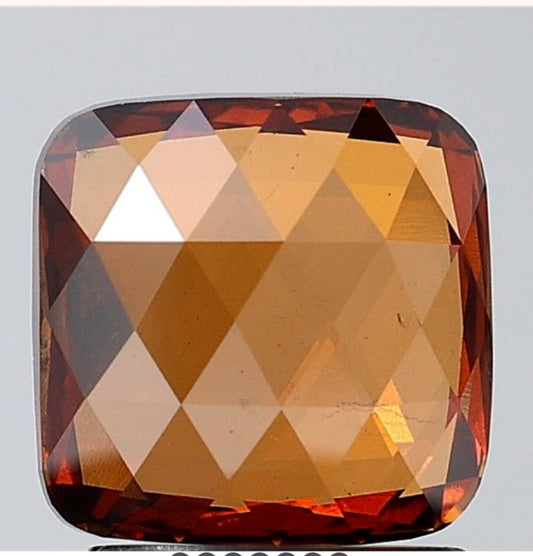 1.73 ct. Square Mat Pattern Cut Lab Grown Red Colour Diamond