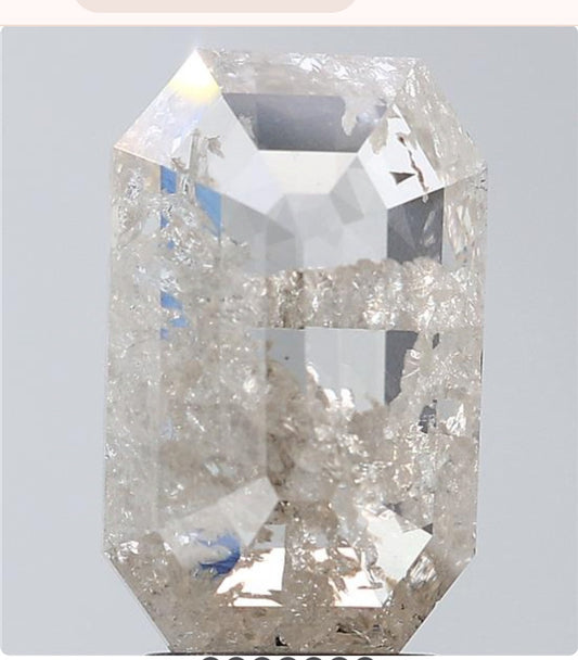 3.52 ct. Emrald Stepcut Rustic Lab Grown Diamond