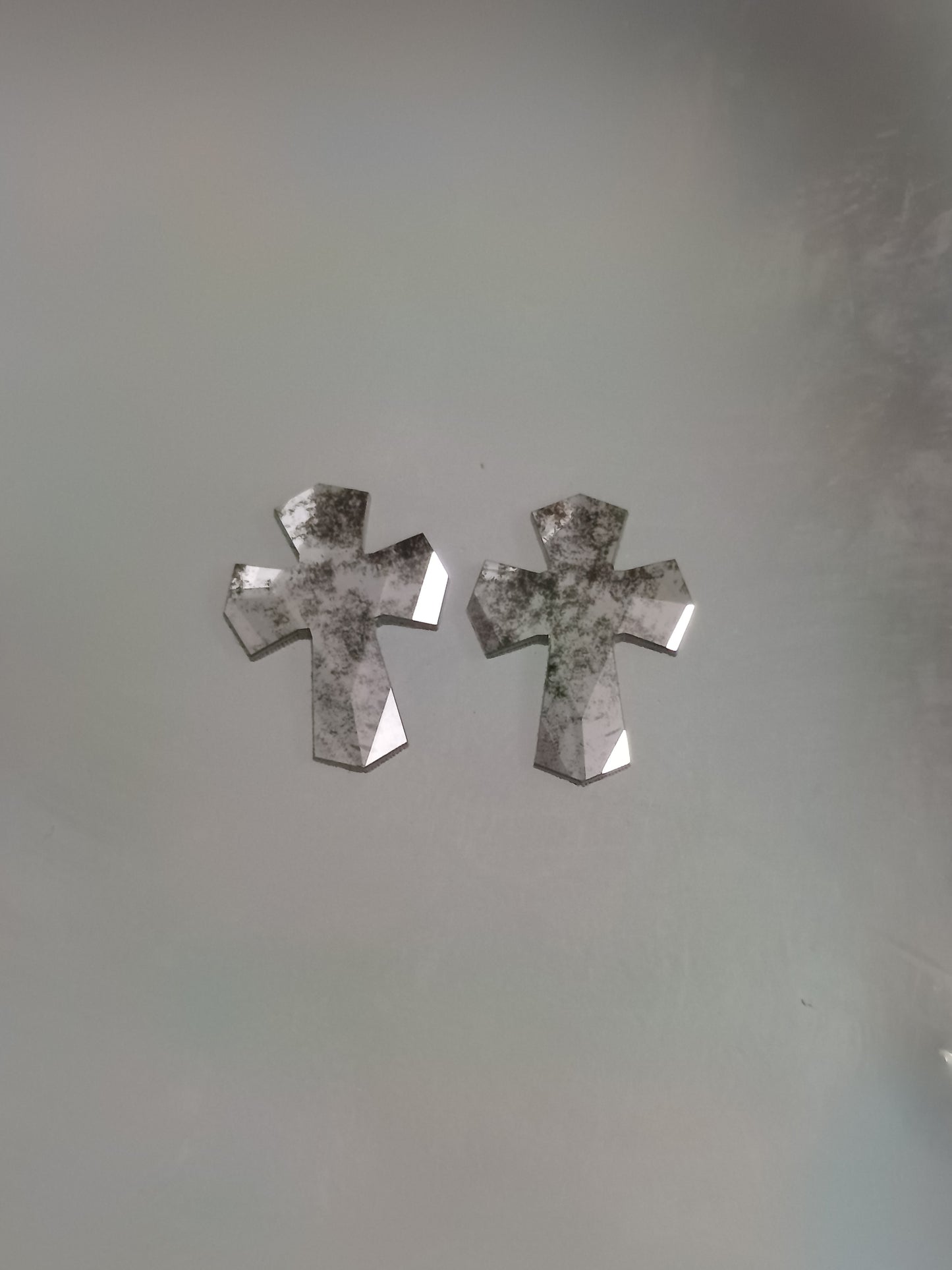 2-2.17 ct. Cross Rosecut  Pair Salt and pepper Lab Grown Diamond