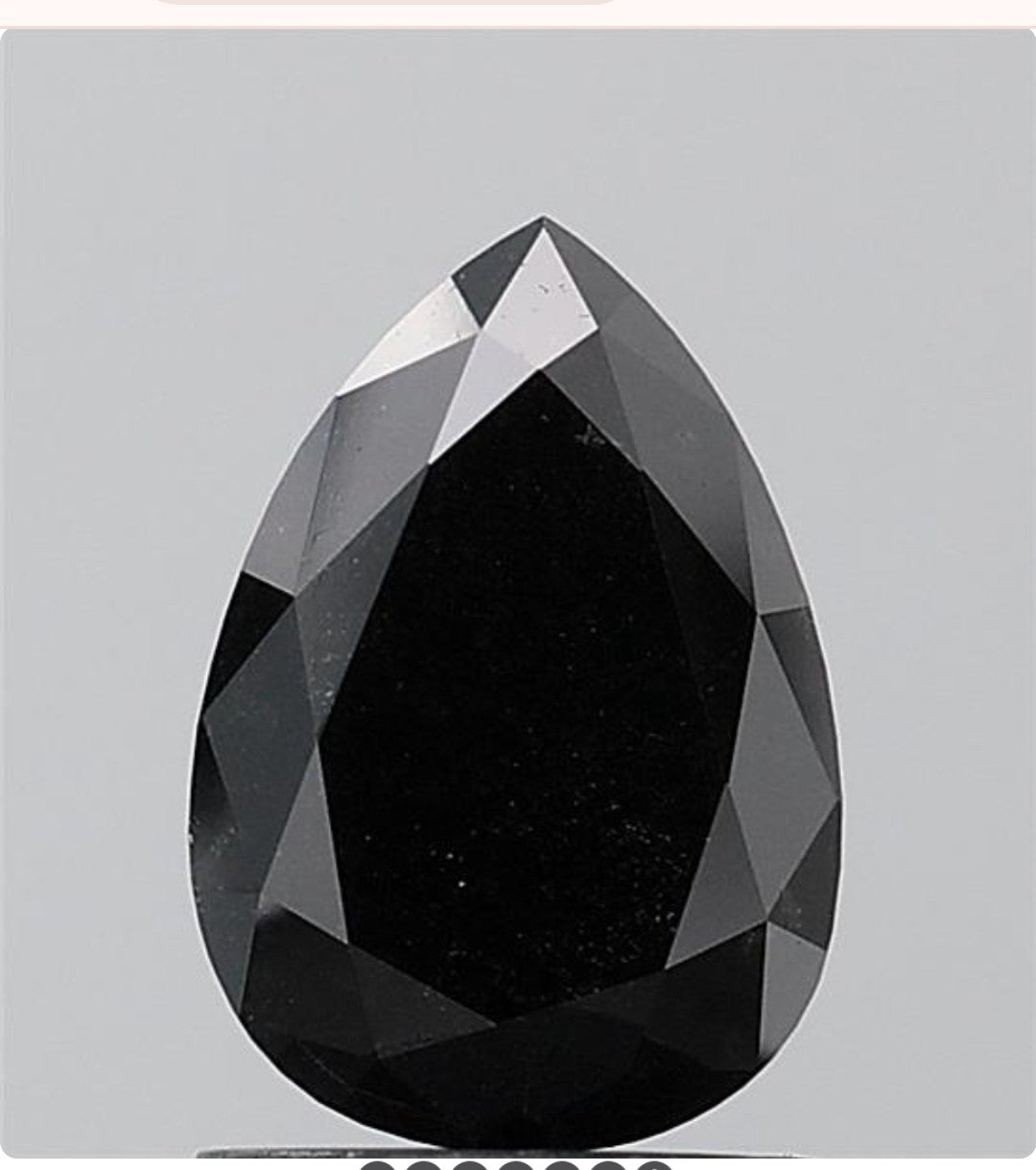 1.45 ct. Pear Brilliant Natural Fancy Black Color Diamond