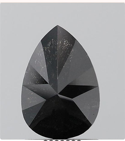 1.45 ct. Pear Brilliant Natural Fancy Black Color Diamond