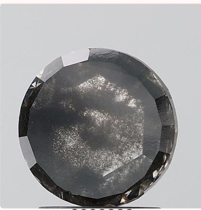 1.65 ct. Round Rosecut Lab Grown Salt and pepper Diamond