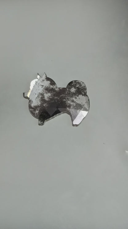 1-4.44 ct. Dog Rosecut Salt and pepper Lab Grown Diamond