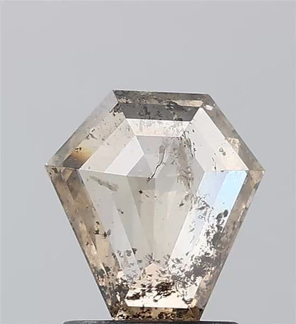 1.37 ct. Coffin Cut Natural Salt and pepper Diamond