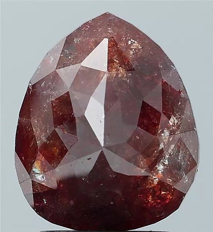 2.40 ct. Pear Rosecut Natural Red Colour Rustic Diamond