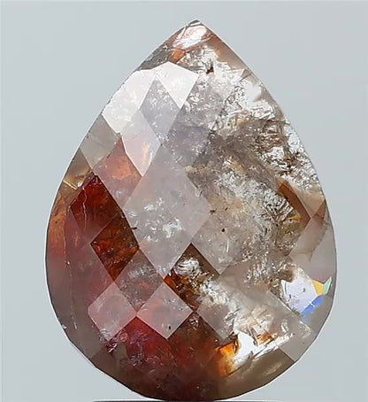 2.56 ct Pear Mat pattern Cut Natural Rustic Diamond