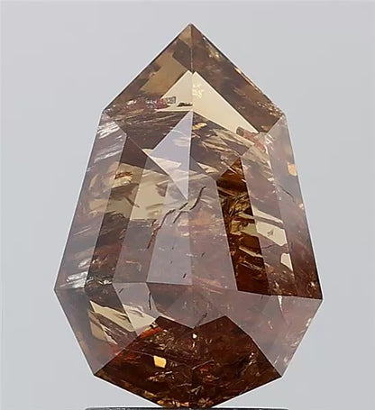 2.29 ct. Pear Step Cut Natural Brown Colour Diamond