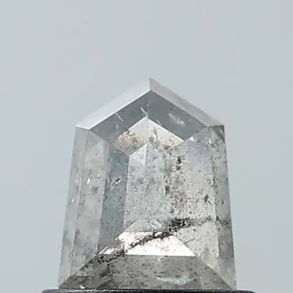 0.81 ct. Shield Stepcut Natural Salt and pepper Diamond