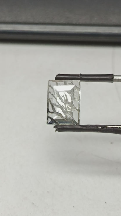 2.19 ct. Rectangle cut Salt and papper fire 🔥 pattern diamond