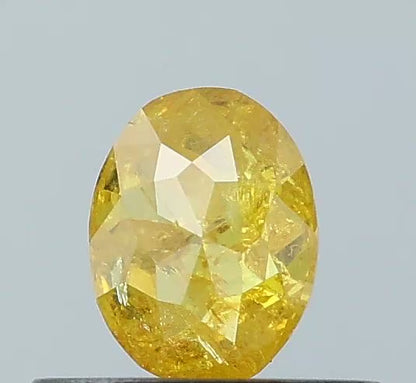 0.35 ct. Oval Rosecut Natural Yellow Colour Diamond