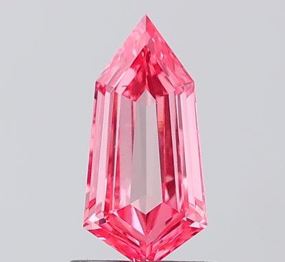 0.88 ct. Shield Stepcut Pink Color Leb Grown Diamond